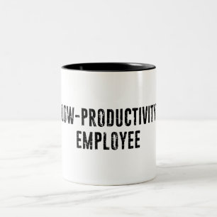 Werknemer met lage productiviteit Overheidsmedewer Tweekleurige Koffiemok