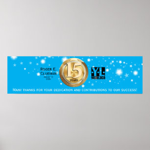 Werknemer mijlpaal ondertekening banner poster