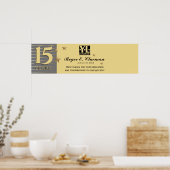 Werknemer mijlpaal ondertekening banner poster (Keuken)