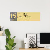 Werknemer mijlpaal ondertekening banner poster (Thuiskantoor)