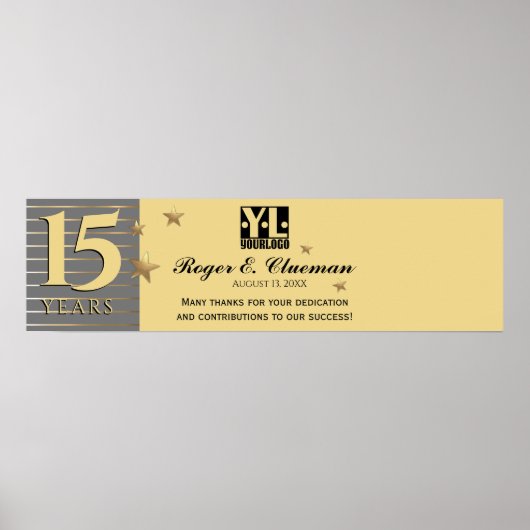 Werknemer mijlpaal ondertekening banner poster (Voorkant)