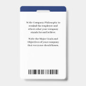 Werknemer Naam Fotobalk Code Aangepaste badge (Achterkant)