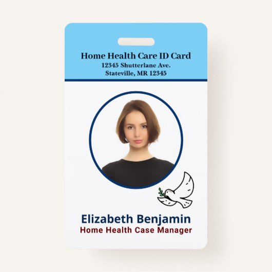 Werknemer Naam Fotobalk Code Aangepaste ID-kaart L Badge (Voorkant)