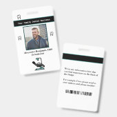 Werknemer Naam van de Logo van de Fotosterbalk Badge (Voor- en achterkant)