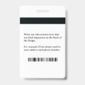 Werknemer Naam van de Logo van de Fotosterbalk Badge (Achterkant)