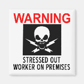 Werknemer onder spanning magneet (Voorkant)