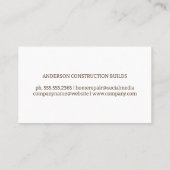 Werknemer op bouwplaats | Hout Visitekaartje (Achterkant)