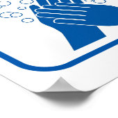 Werknemer poster voor handwassen (Hoek)