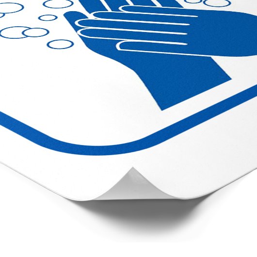 Werknemer poster voor handwassen (Hoek)