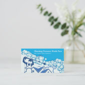 Werknemer Power Washing Home | Zeepbellen Visitekaartje (Staand voorkant)