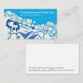 Werknemer Power Washing Home | Zeepbellen Visitekaartje (Voorkant / Achterkant)