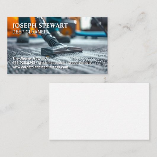 Werknemer Stoomreinigingstapijt Visitekaartje (Voorkant / Achterkant)