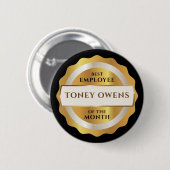 Werknemer van de Button van de Gouden Stars van de (Voorkant /achterkant)