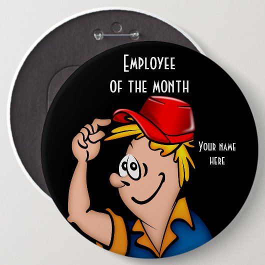Werknemer van de Button van de maand M Round (Voorkant /achterkant)