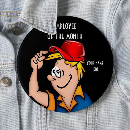 Werknemer van de Button van de maand M Round (In situ)