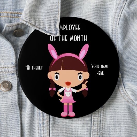 Werknemer van de Button van de maand W van de Rond (In situ)