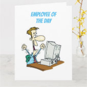 ****WERKNEMER VAN DE DAG**** VERJAARDAG WENSEN KAART (Gele Bloem)