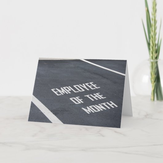 Werknemer van de Gelukwensen van de Maand Kaart (Voorkant)