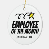 Werknemer van de kerstboomversiering van de maand keramisch ornament (Links)