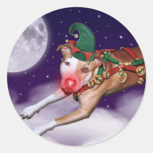 Werknemer van de kerstman van de maand ronde sticker