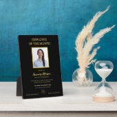 Werknemer van de logo-fotoplaat van de maand fotoplaat (Zijkant)