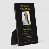 Werknemer van de logo-fotoplaat van de maand fotoplaat (Zijkant)