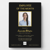 Werknemer van de logo-fotoplaat van de maand fotoplaat (voorkant)