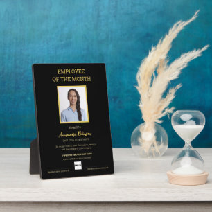 Werknemer van de logo-fotoplaat van de maand fotoplaat