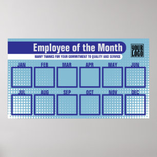 Werknemer van de maand 4x4 foto herkenningsdisplay poster