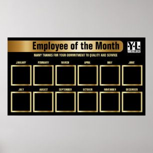 Werknemer van de maand 4x4 foto herkenningsdisplay poster