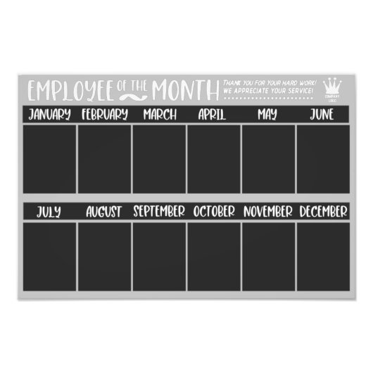 Werknemer van de Maand Award - Erkenning Foto Afdruk (Voorkant)