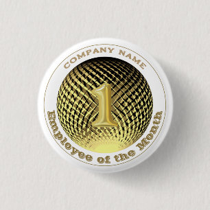 Werknemer van de Maand Bedrijfsronde Ronde Button 3,2 Cm
