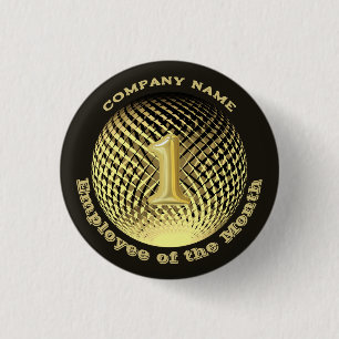 Werknemer van de Maand bedrijfsronde  Ronde Button 3,2 Cm