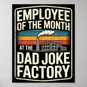 Werknemer van de maand bij de Dad Joke Factory Gag Poster