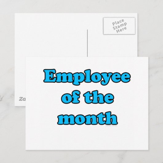 werknemer van de maand briefkaart (Voorkant / Achterkant)