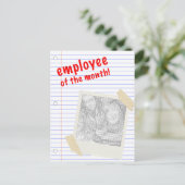 werknemer van de maand briefkaart (Staand voorkant)