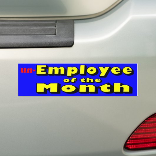 werknemer van de maand bumpersticker (Op auto)