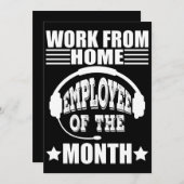 Werknemer van de maand die van huis uit werkt aankondiging (Voorkant / Achterkant)
