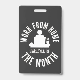 Werknemer van de maand die van thuis uit werkt badge