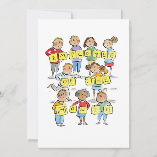Werknemer van de maand kaart (Voorkant)