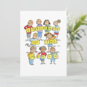 Werknemer van de maand kaart (Staand voorkant)