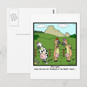 Werknemer van de maand: Kabeljauw-Cartoon Briefkaart (Voorkant / Achterkant)