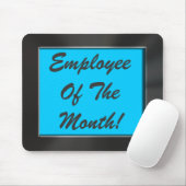 Werknemer van de maand! Metal look Lijst Mousepad Muismat (Met muis)