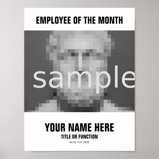 Werknemer van de maand personeelsbeoordeling poste poster (Voorkant)