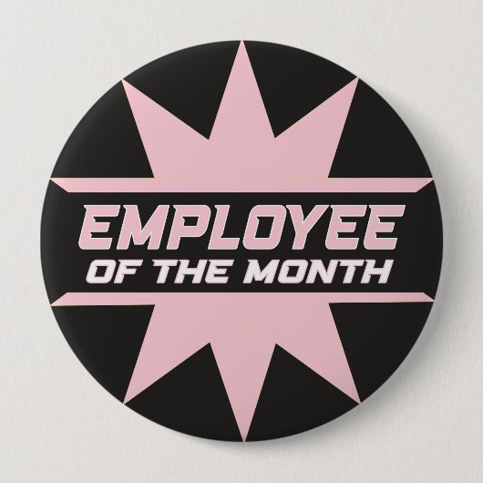 Werknemer van de maand ronde button 4,0 cm (Voorkant)
