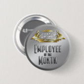 Werknemer van de maand ronde button 5,7 cm (Voorkant /achterkant)