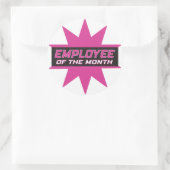 Werknemer van de maand ronde sticker (Tas)