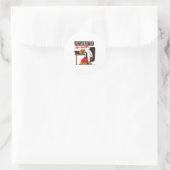Werknemer van de maand ronde sticker (Tas)