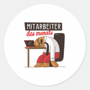 Werknemer van de maand ronde sticker