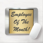 Werknemer van de maand! Silver Lijst Mousepad Muismat (Met muis)